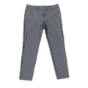 Crosby black and white geometric printed skinny pants women's size 8